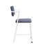 De 2 chaises de salle à manger à hauteur de comptoir - rembourrées gris blanc, fabrication en métal robuste, siège confortable avec revêtement en tissu, structure, dossier ergonomique