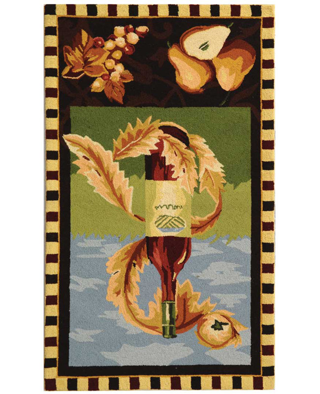 Tapis en laine crocheté à la main Chelsea, Rectangle 2 pi 9 po x 4 pi 9 po
