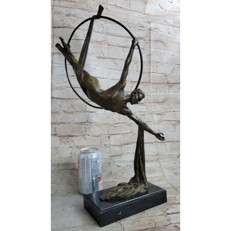 Statue de bronze, artiste acrobatique du Cirque du Soleil Kaisen
