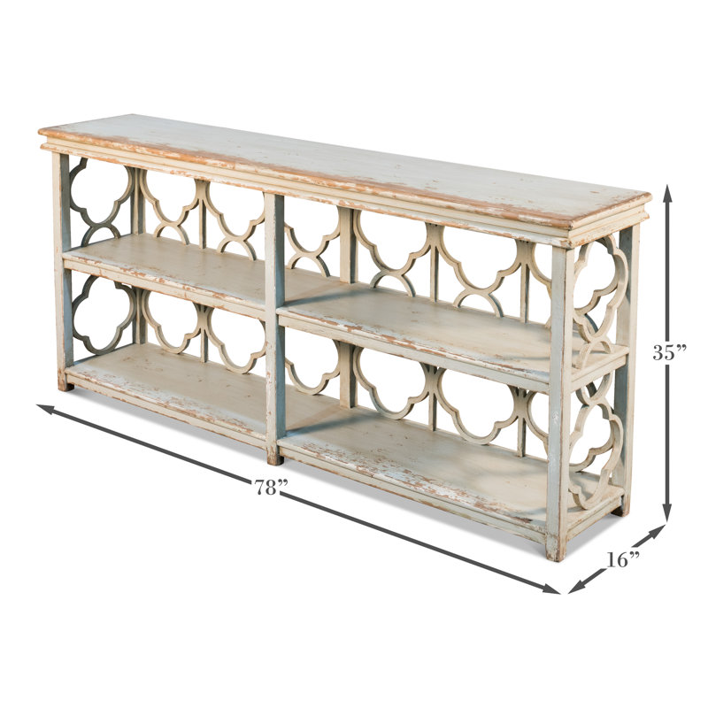 78 in. Solid Wood Console Table