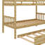Lit superposé simple en bois d'hévéa avec lit gigogne, transformable en deux lits séparés-906162805