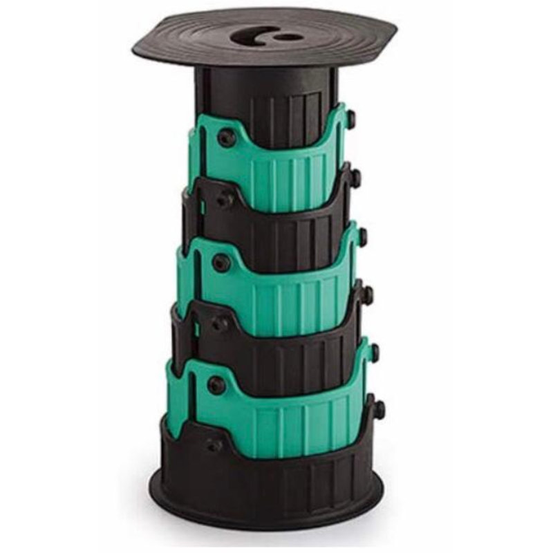 Boivin Plastic Accent Stool, Blue Green/Black