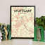 Stuttgart City Map - No Frame Print-1206372106