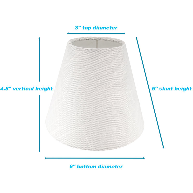Ensemble de 8 abat-jours en lin Latitude Run®, conçus pour les ampoules candélabres avec monture à pince facile, 3 po x 6 po x 5 po