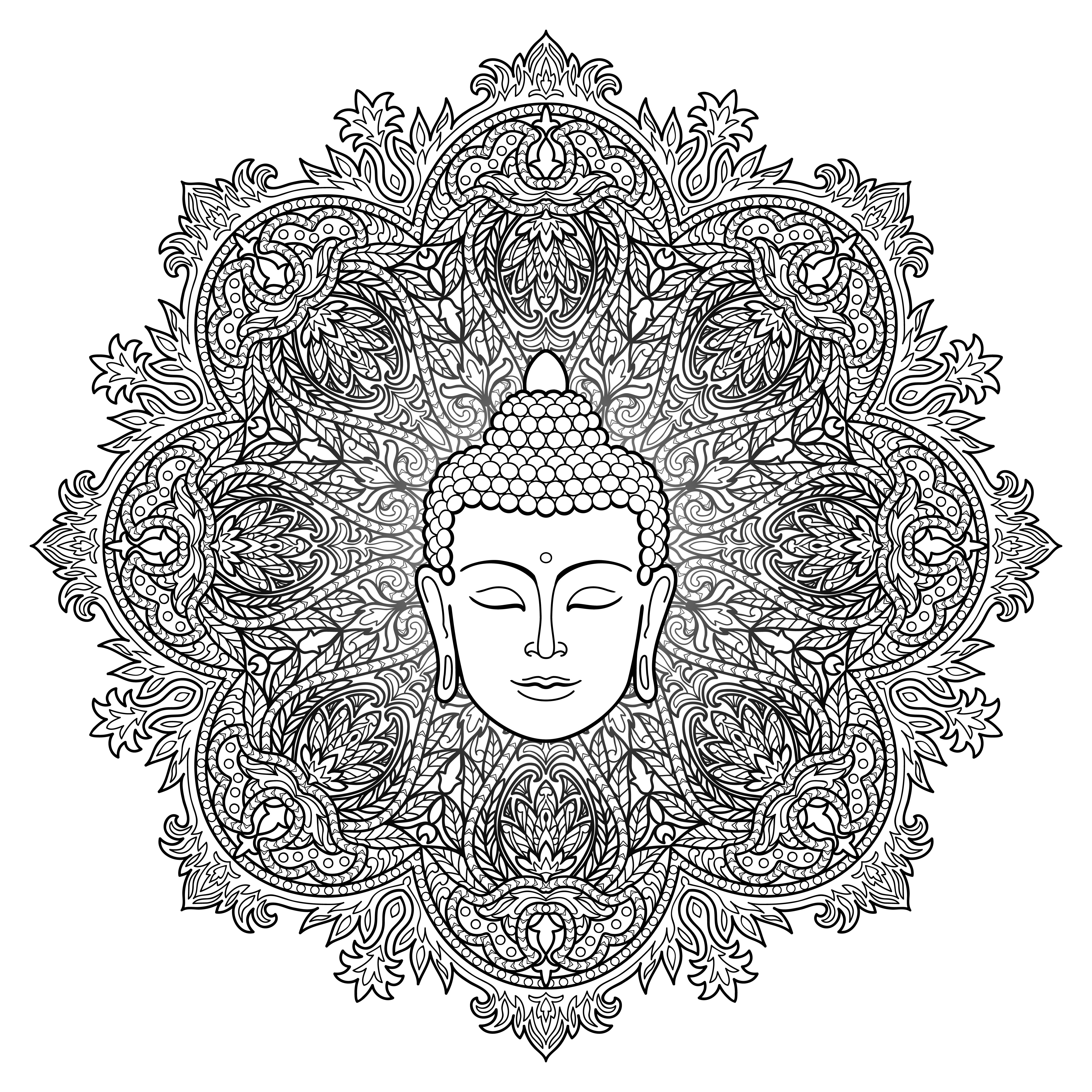 coloring pages of buddha