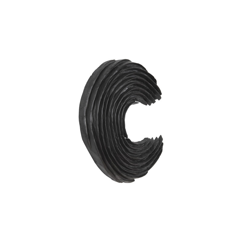 Swoop Wall Art, Black Wood, Small