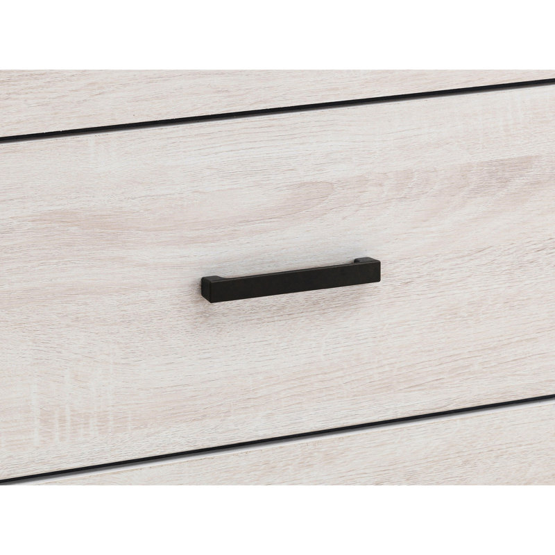 Lit très grand Eastern en ton blanc bord de mer, tête de lit à lattes, deux tiroirs, placage à gratter, plateforme pour chambre à coucher avec tête de lit et apparence de bois manufacturé, apparence de centre de table