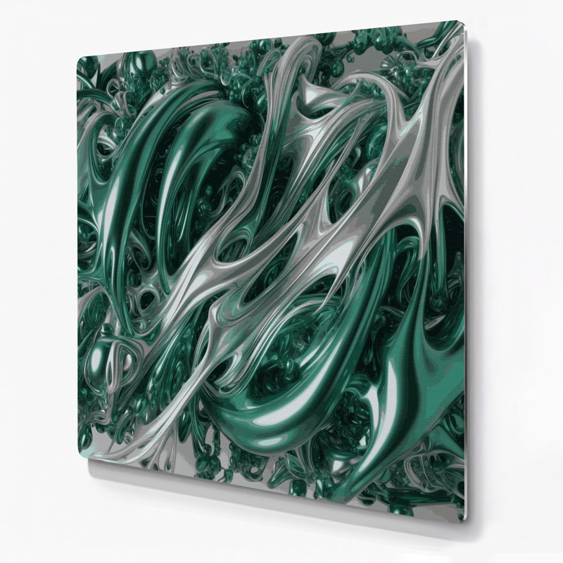 Art mural gris Biomorphic Abstraction 96, H 16 po x l 16 po