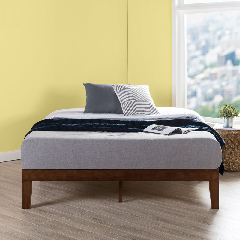 Harlow Solid Wood Platform Bed, Antique Espresso, Twin XL