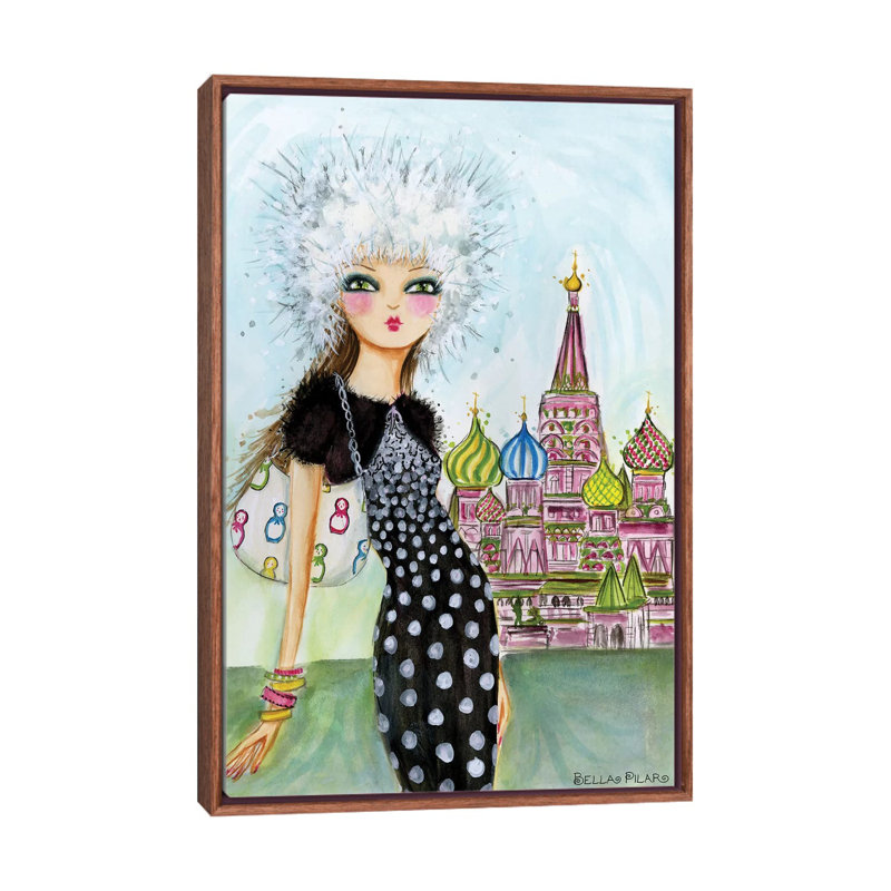 Art de Moscou, H 48 po x l 32 po x P 1,5 po, Toile avec cadre en bois classique