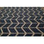 Tapis beige/bleu en laine oriental à la main à treillis géométrique marocain traditionnel Molesley