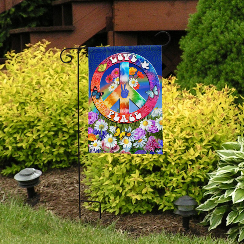 Peace and Love Garden - drapeau