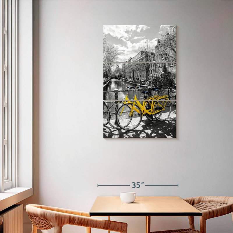 Mehar Yellow Bikes Pop, 57" H x 36" W