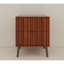 Table de chevet polyvalente à 2 tiroirs en bois d'ingénierie, brun café, facile d'accès