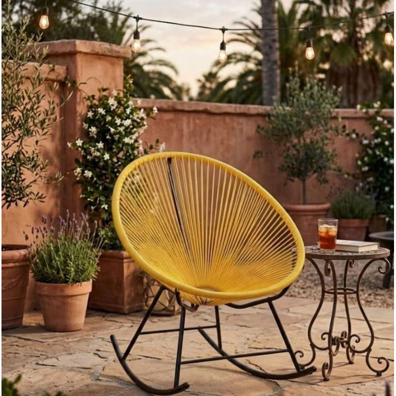 Chaise berçante Oclupaca, Jaune