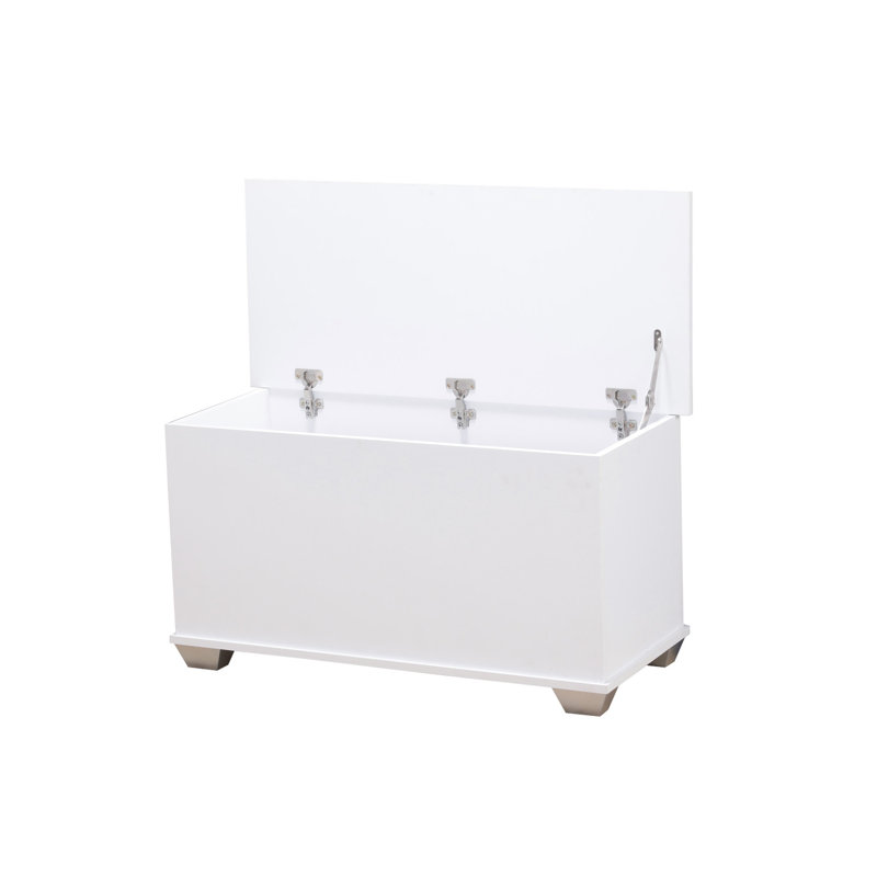 Solid + Manufactured Wood Blanket Chest, White