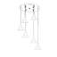 Luminaire suspendu 6 lumières DEL