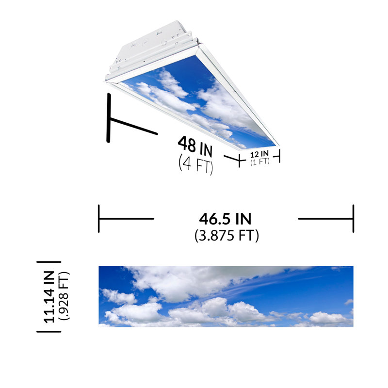 Cloud Rectangle Fixture Component Ceiling Light