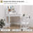 Kids Study Desk and Chair Set with Hutch and Corkboard, Corner Student Table with Adjustable Chair and Storage Organizer