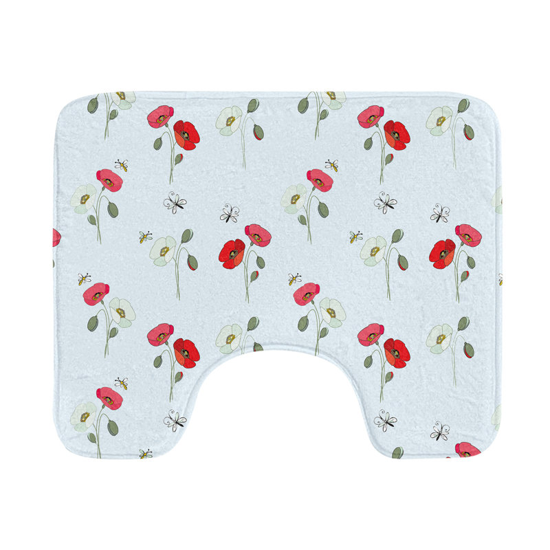  Tapis de salle de bain floral U