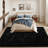 Soft black shag area rug-363783217