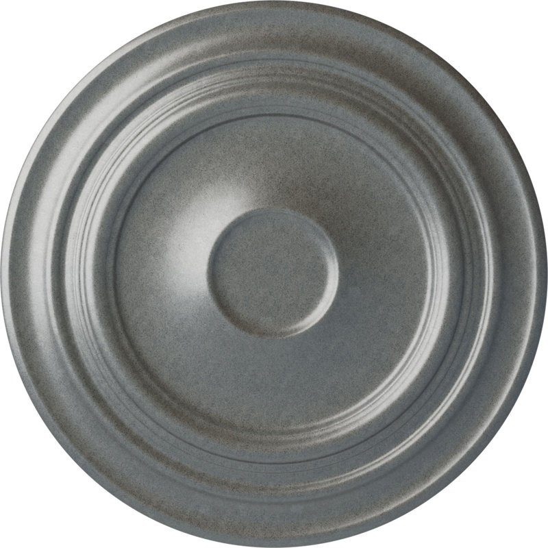 Endurathane Giana Ceiling Medallion, 32 5/8"OD x 1 1/2"P (Fits Canopies up to 7 7/8"), Hand-Painted Platinum Finish, Platinum