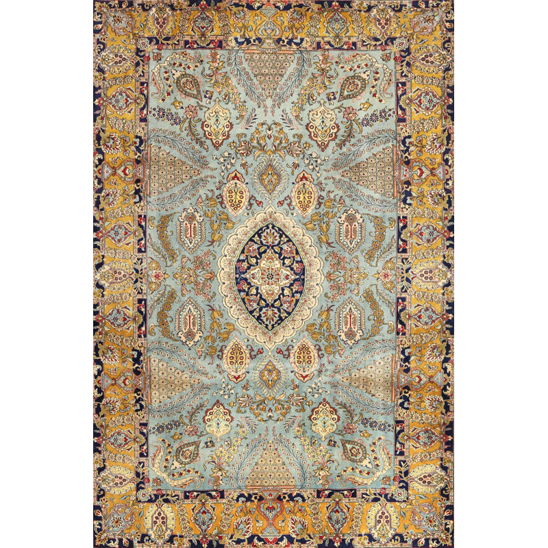 Tapis traditionnel gris / brun, Rectangle 5 pi x 7 pi 2 po