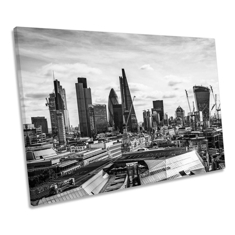 Skyline City Of London - Wrapped Canvas Print, 30.5cm H x 45.7cm W x 2cm D