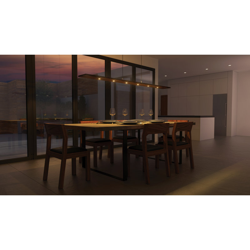 Vix 82" Dimmable LED Pendant, Walnut, 3500K