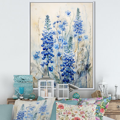 Magical Blue Bonnets Meadows, reproduction d'art sur toile