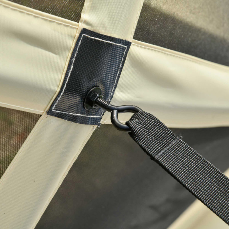 Tente de protection pour abri de jardin avec moustiquaire Outsunny Pop Up, Beige