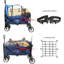 Chariot de plage pliable robuste pour chariot de plage pliable en plein air avec roues universelles à poignée réglable