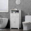 Organisateur de salle de bain, petite armoire de rangement autoportante avec deux tiroirs et tablette réglable pour le salon ou le vestibule