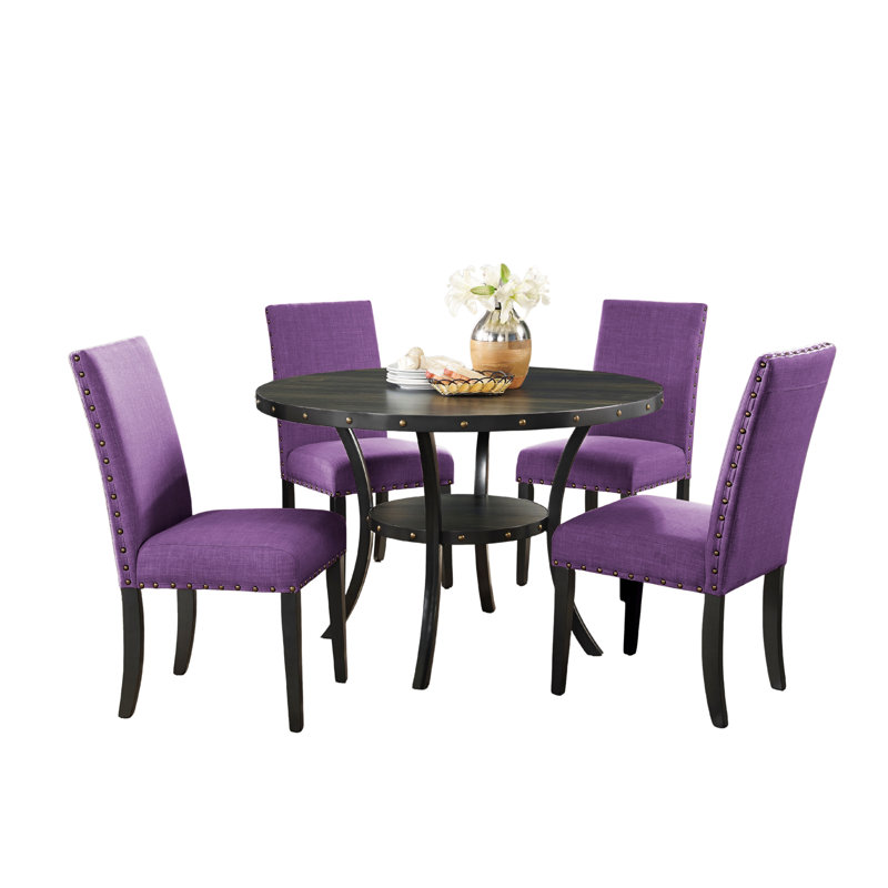 Ensemble repas pour 4 personnes Carliana, Mauve