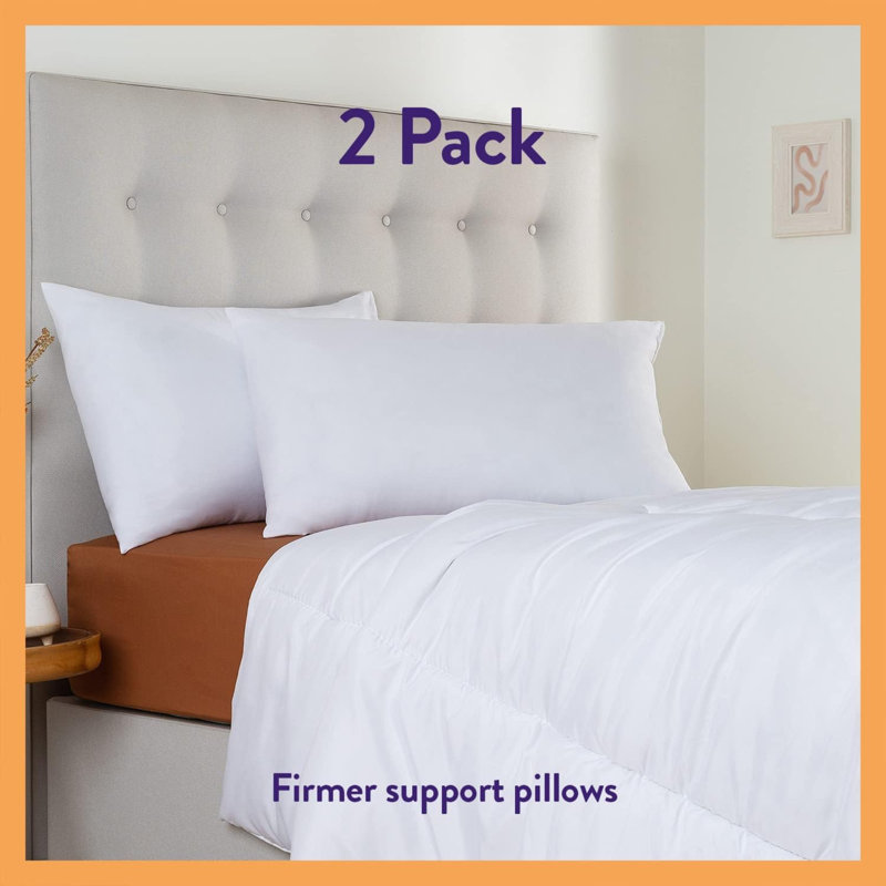 Pillows 2 Pack - Super Support Firm Side Sleeper Bed Pillows