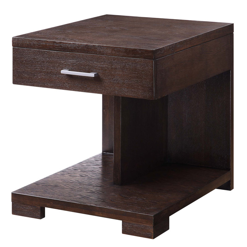 Walnut 1-drawer End Table
