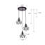 Luminaire suspendu géométrique 3 lumières grappe Breedlove