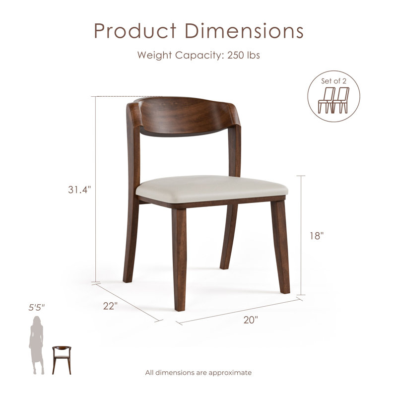 Rozella Solid Wood Side Chairs