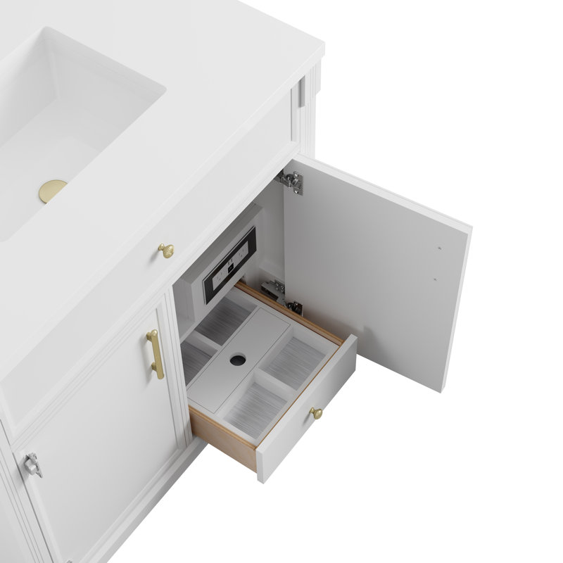 Bellshire Single Vanity Cabinet, Bright White, 36"