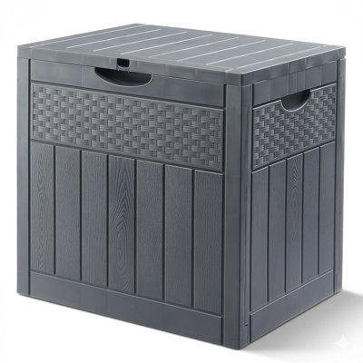 Winado 33 Gallons Water Resistant PVC Deck Box in Gray