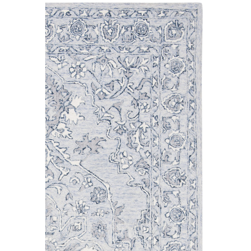 Tapis oriental en laine et coton touffeté à la main Daggett, Tapis de couloir 2 pi 3 po x 7 pi
