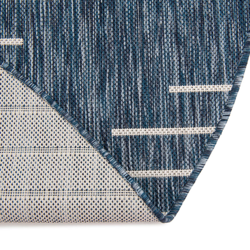 Geometric Indoor / Outdoor Rug, Round 4'