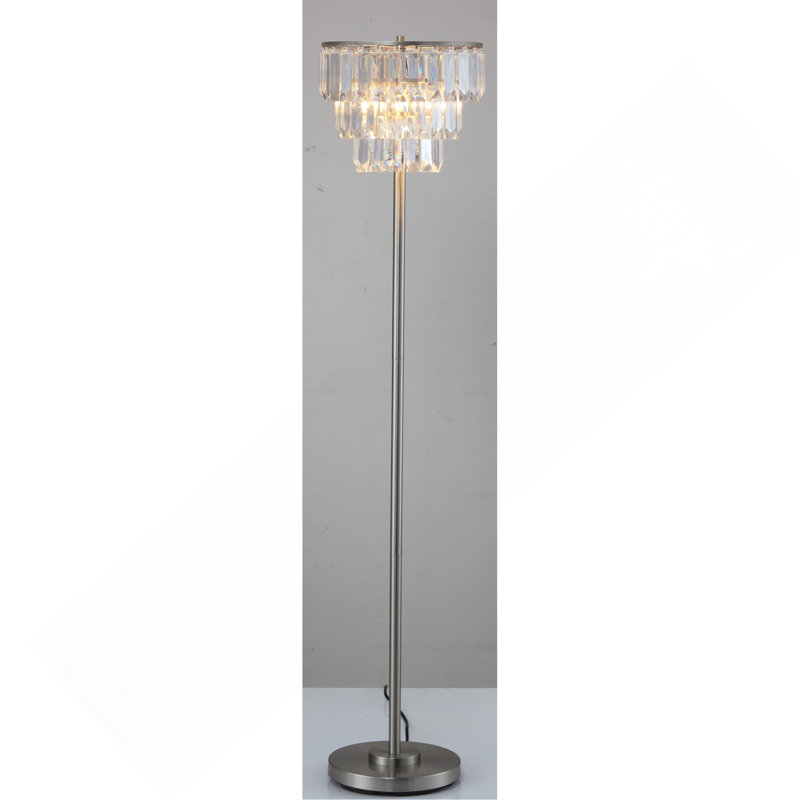 Lampe sur pied 60,5 "H, Brossé, Clair