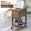 Chariot de refroidissement extérieur, glacière à boissons roulante, glacière de patio en acier robuste avec roues verrouillables, capacité de 60 pintes pour les barbecues au bord de la piscine