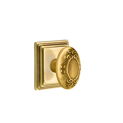 Ensemble de faux boutons Emtek avec rosette Wilshire et bouton Victoria
