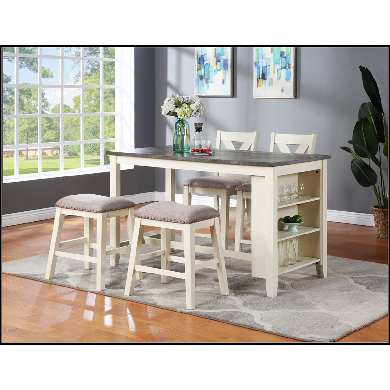 Ensemble de 2 chaises de salle à manger Modern Modern, Gris, Blanc, crème