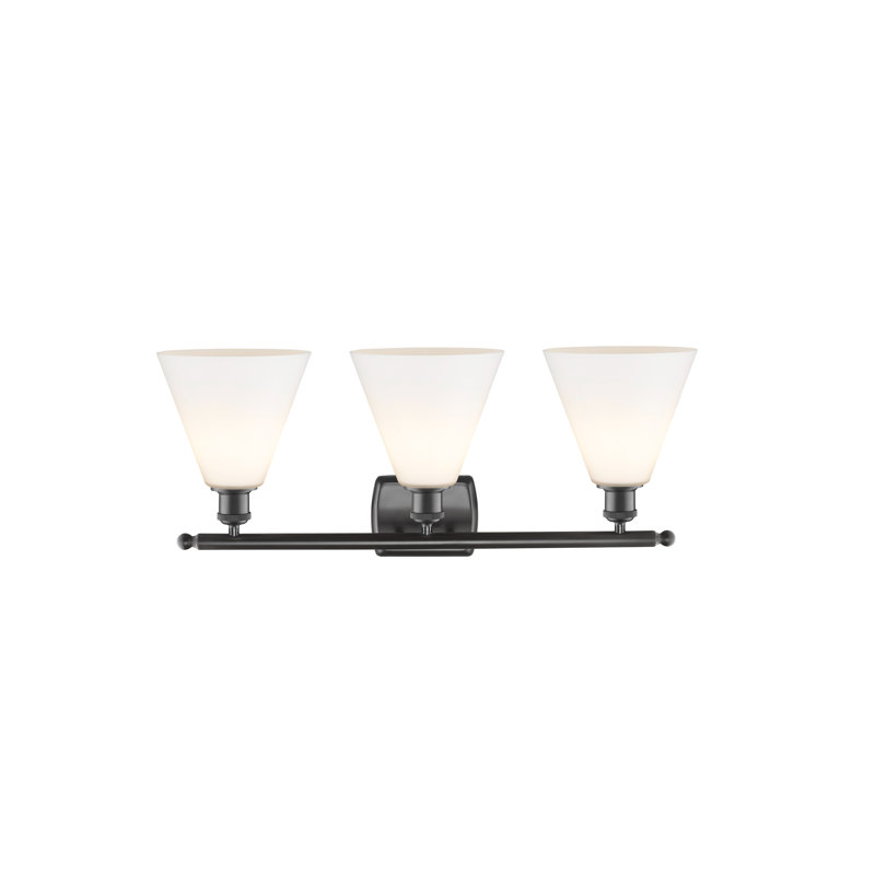 Harini 3 - Light Vanity Light, Matte White, Incandescent, Oil Rubbed Bronze