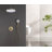 12 Inch Rainfall Shower System with Brass Valve - 2 Function (Top/Hand) & 3 Modes Handheld Shower (High Pressure)-126532335