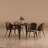 Hozel 5-Piece 63" Rectangular Dining Table Set with Upholstered Chairs and Metal Frame-661209054-661209048