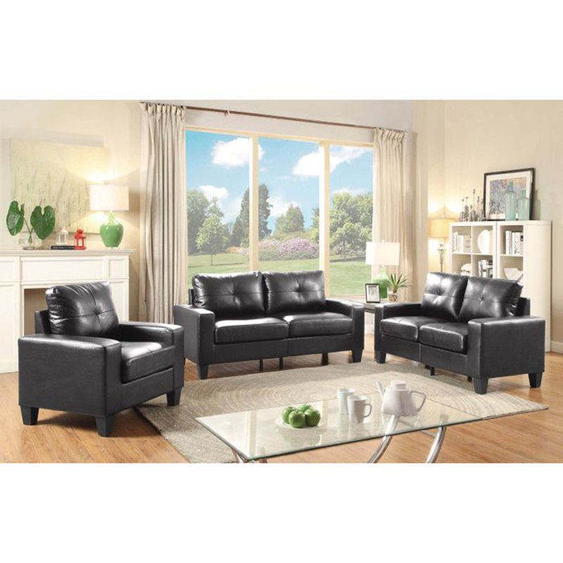 Causeuse modulaire Newbury, Noir